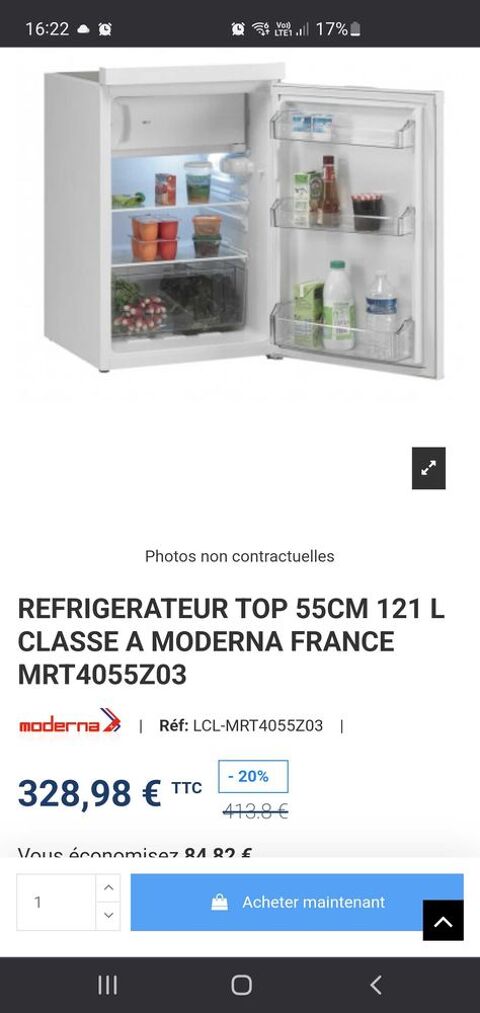 rfrigrateur conglateur neufs 200 Valenciennes (59)