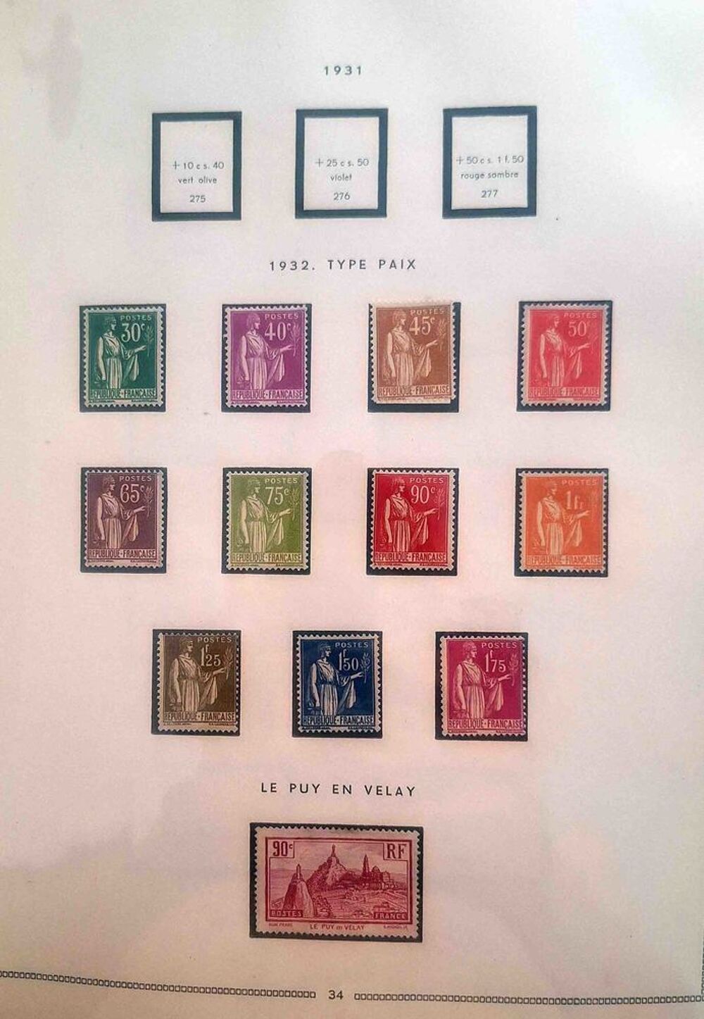 S&eacute;rie de timbres de collection de France G03 