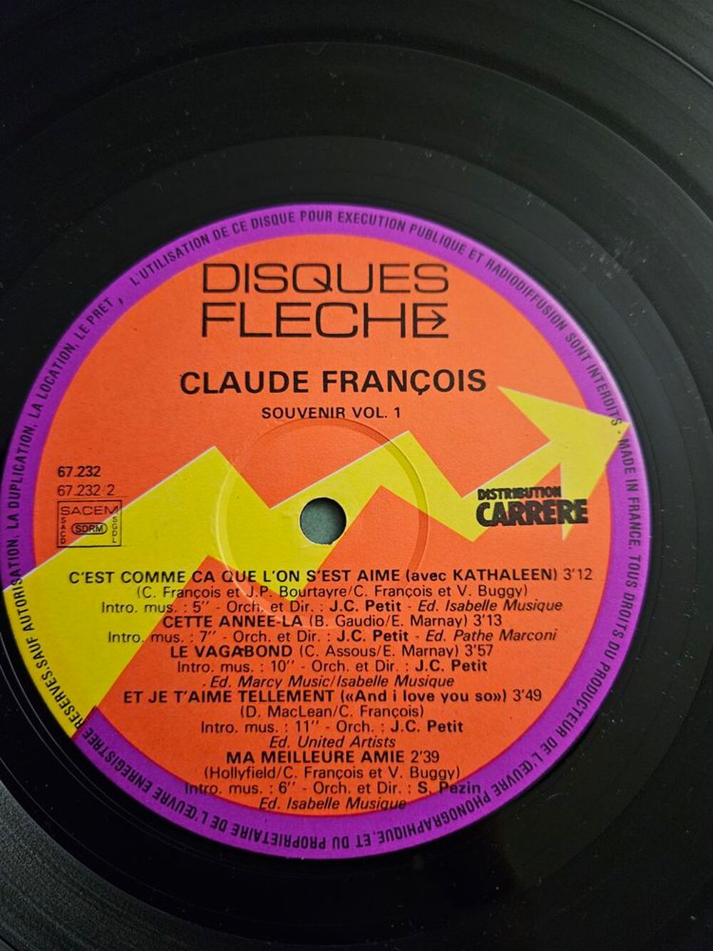 Claude fran&ccedil;ois vinyl 33t souvenir vol 1 CD et vinyles