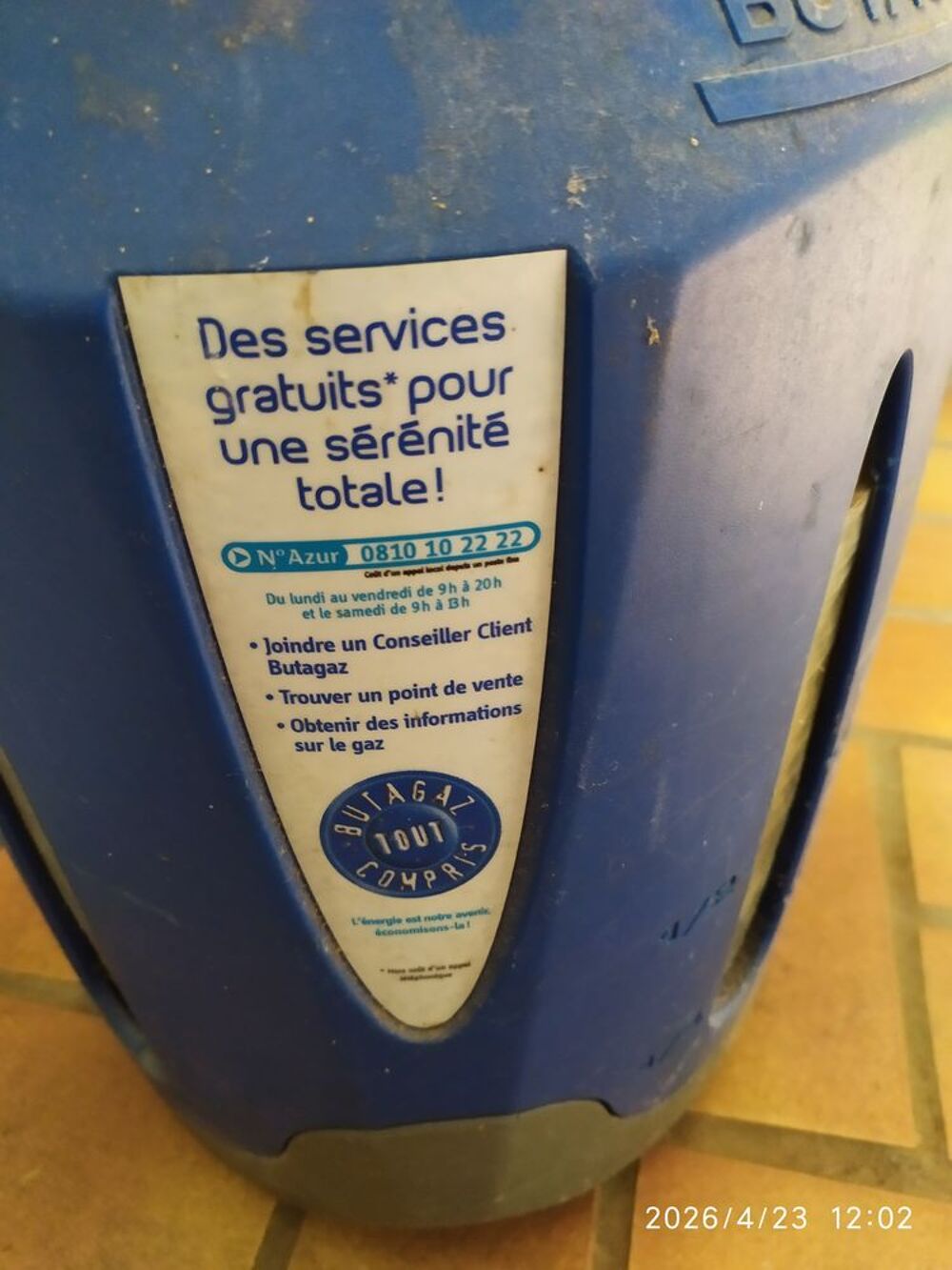 Bouteille de gaz butane Viseo pleine Bricolage