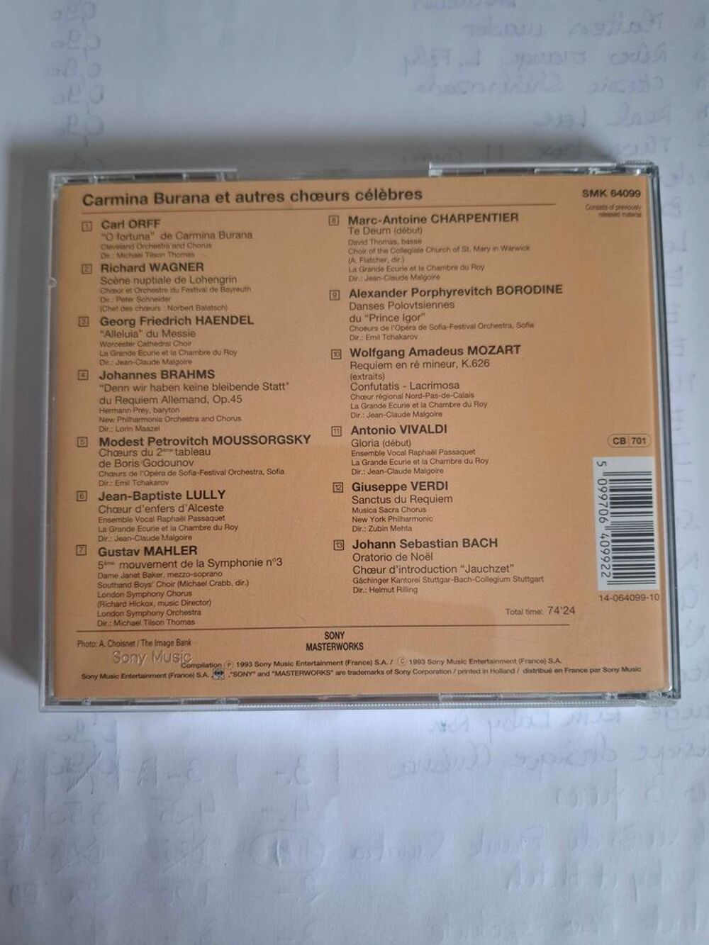 CD "Carmina Burana " et autres ch&Aring;"urs CD et vinyles