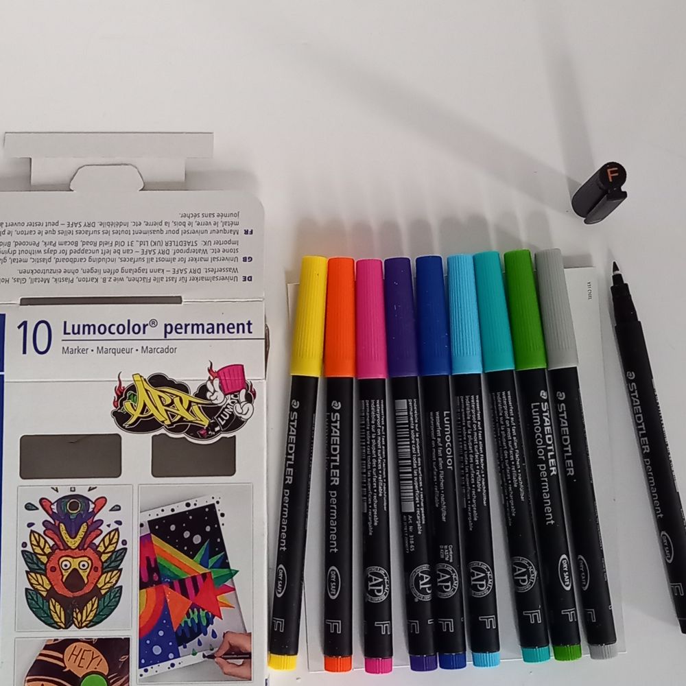 Feutres marqueur STAEDTLER permanent, lot de 10 couleurs , p Bricolage