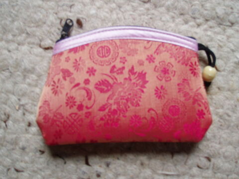 Porte-monnaie en tissu rose motifs asiatiques 4 Herblay (95)