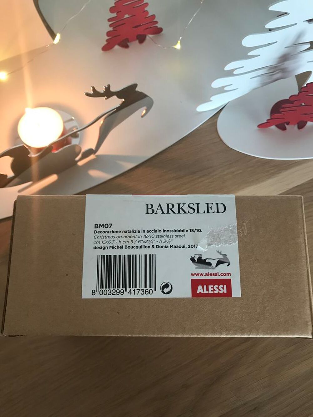 Bougeoir Alessi barksled / p&egrave;re No&euml;l Dcoration