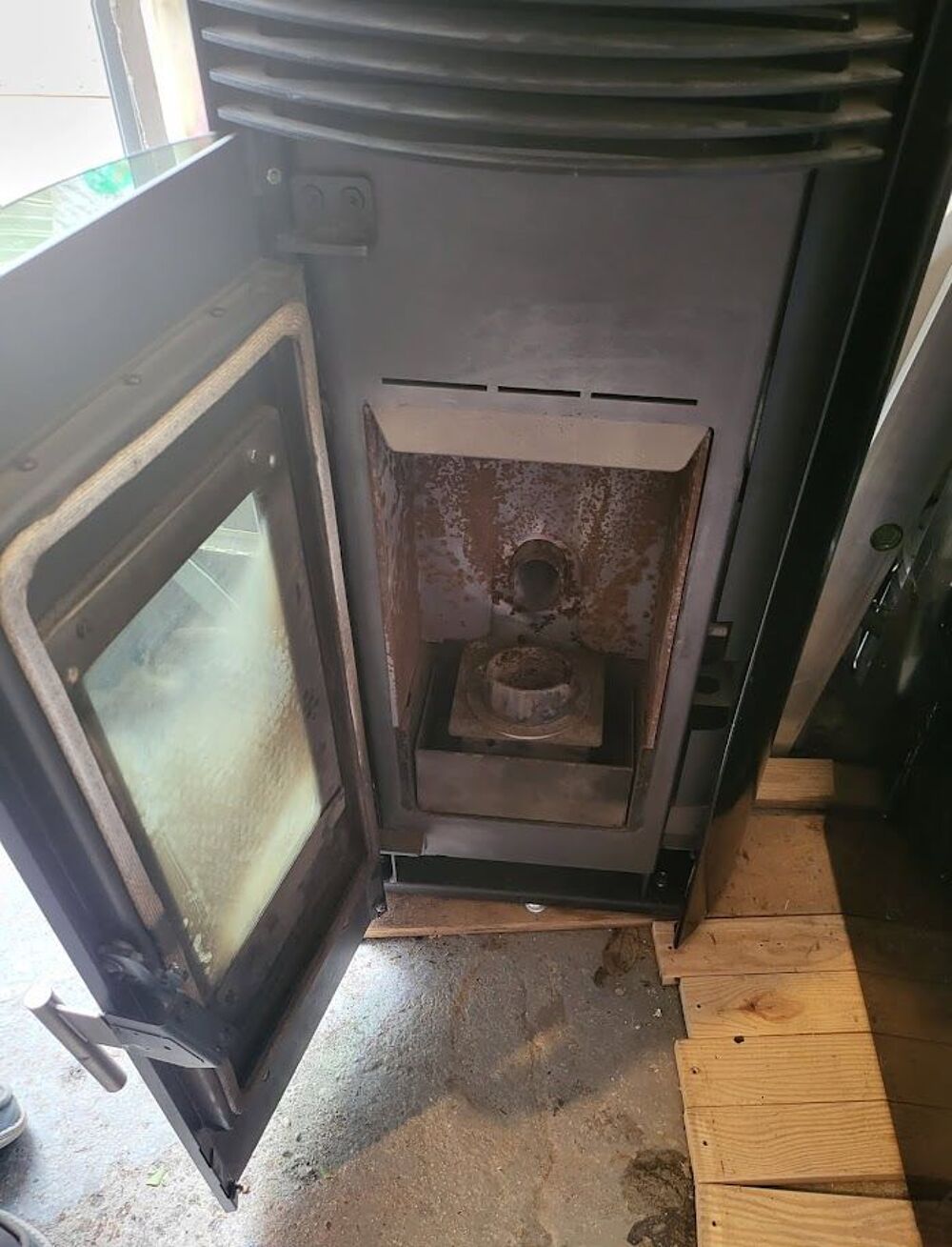 Feu &agrave; pellet Bricolage