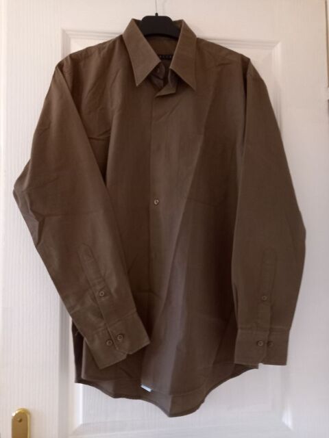 Chemise homme manches longues marron marque Brice taille 3 4 Villiers (86)