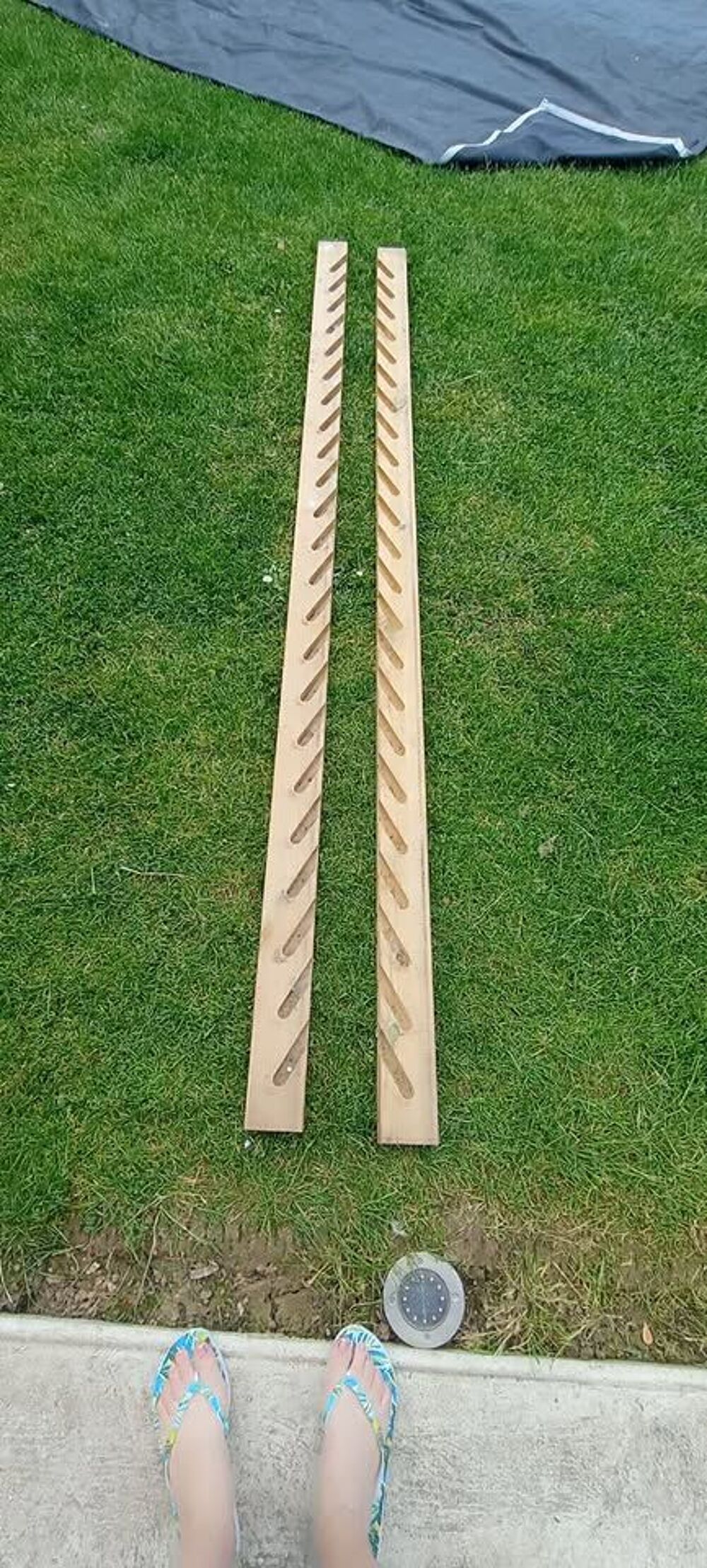 2 poteaux de cloture bois persienne neuf Bricolage