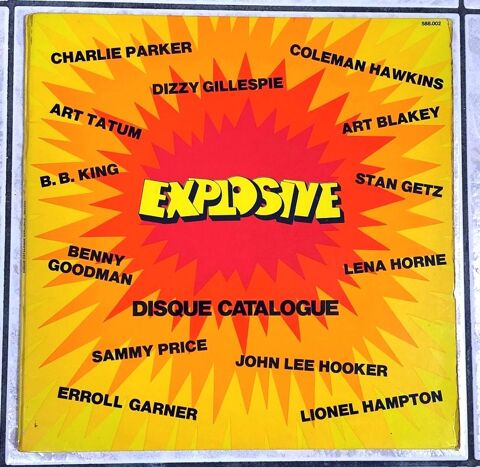 EXPLOSIVE -33t JAZZ- DISQUE CATALOGUE-CHARLIE PARKER-DIZZY G 5 Tourcoing (59)