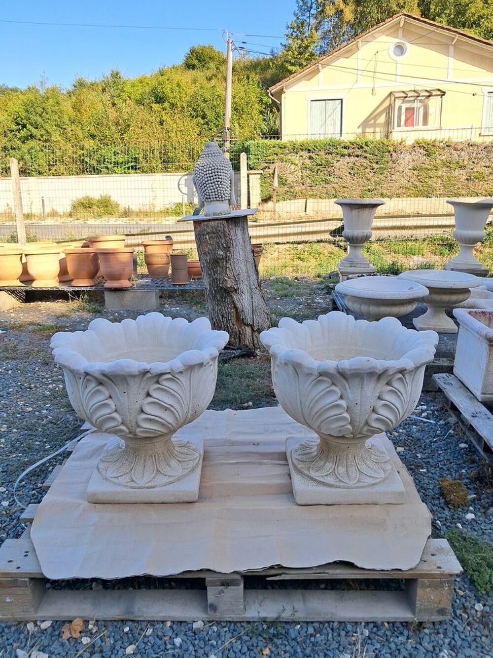 Vase, Pot en pierre reconstitu&eacute;e Jardin