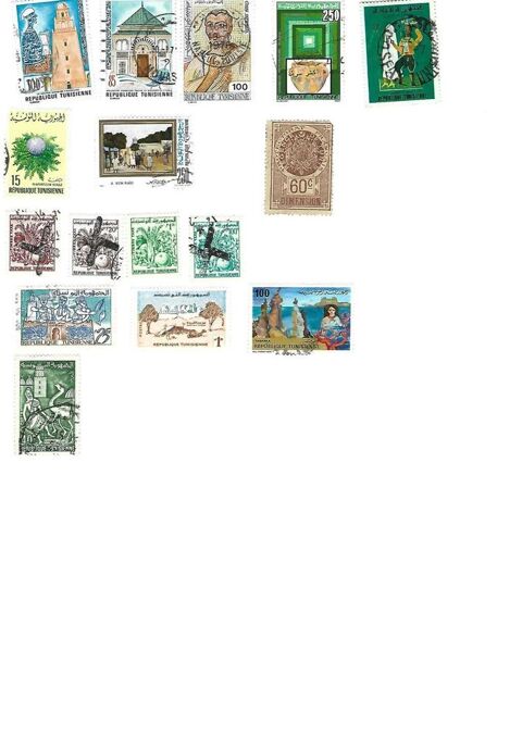 16 Timbres Collection Philatlique de Tunisie 0 Le Roc-Saint-Andr (56)