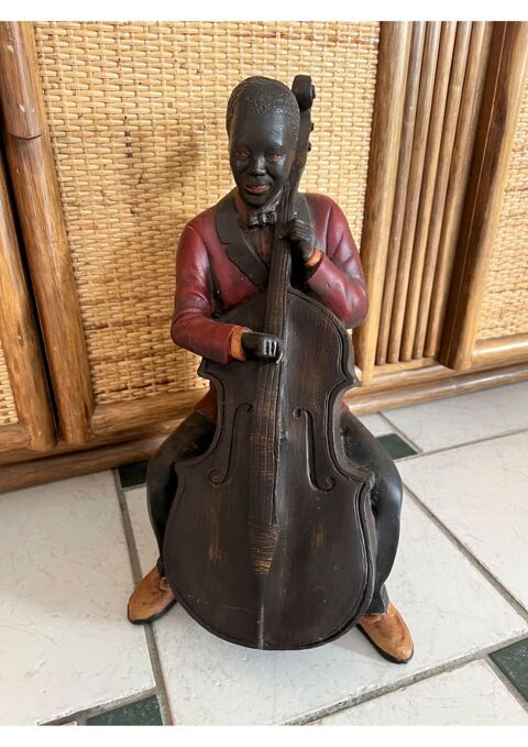 Déco Musicien Jazz Bassiste en résine  H 45cm 40 Voiron (38)