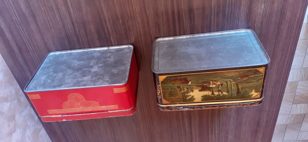 2 BOITES ANCIENNES EN METAL 