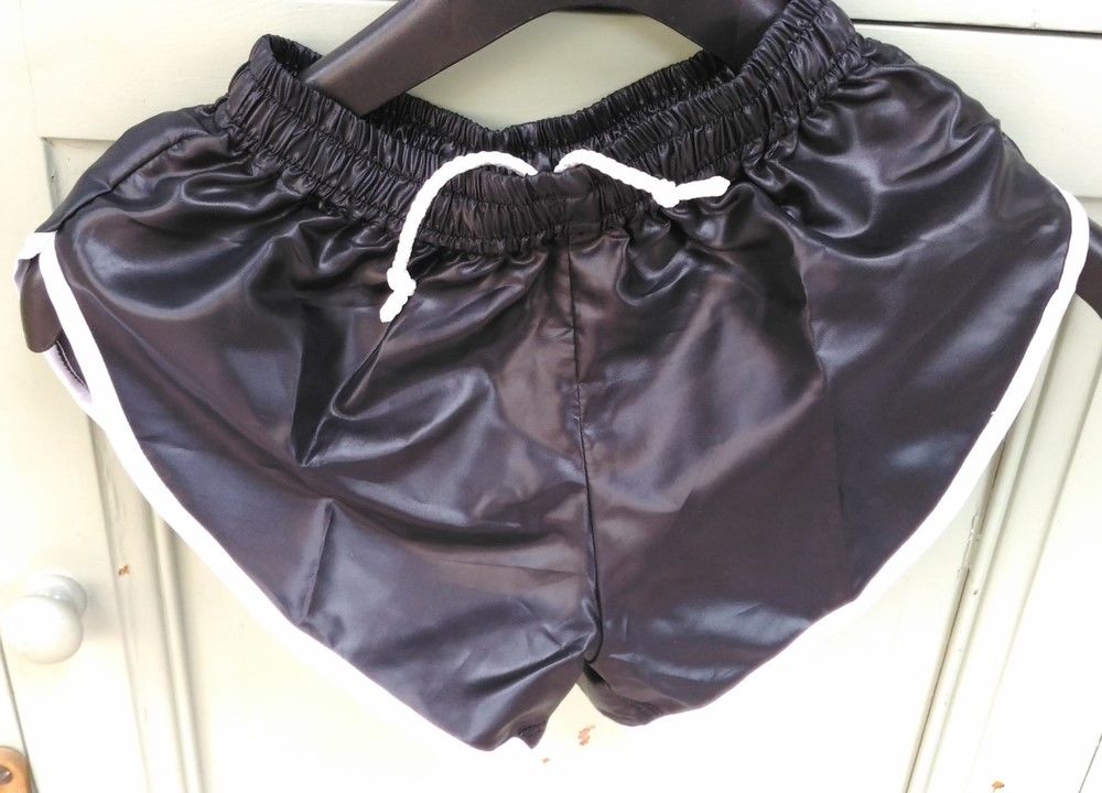 Short-Nylon-Polyamid-Noir-blanc-Vintage-3size-S40 M44 L-XL48 Vêtements