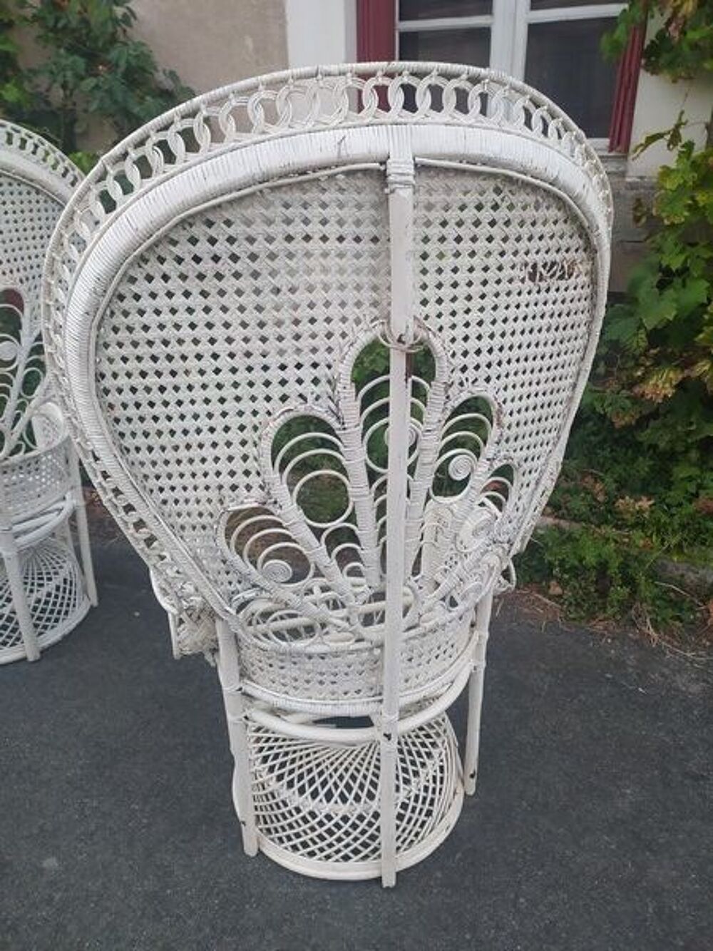 Fauteuil Emmanuelle Osier Rotin Vintage Meubles
