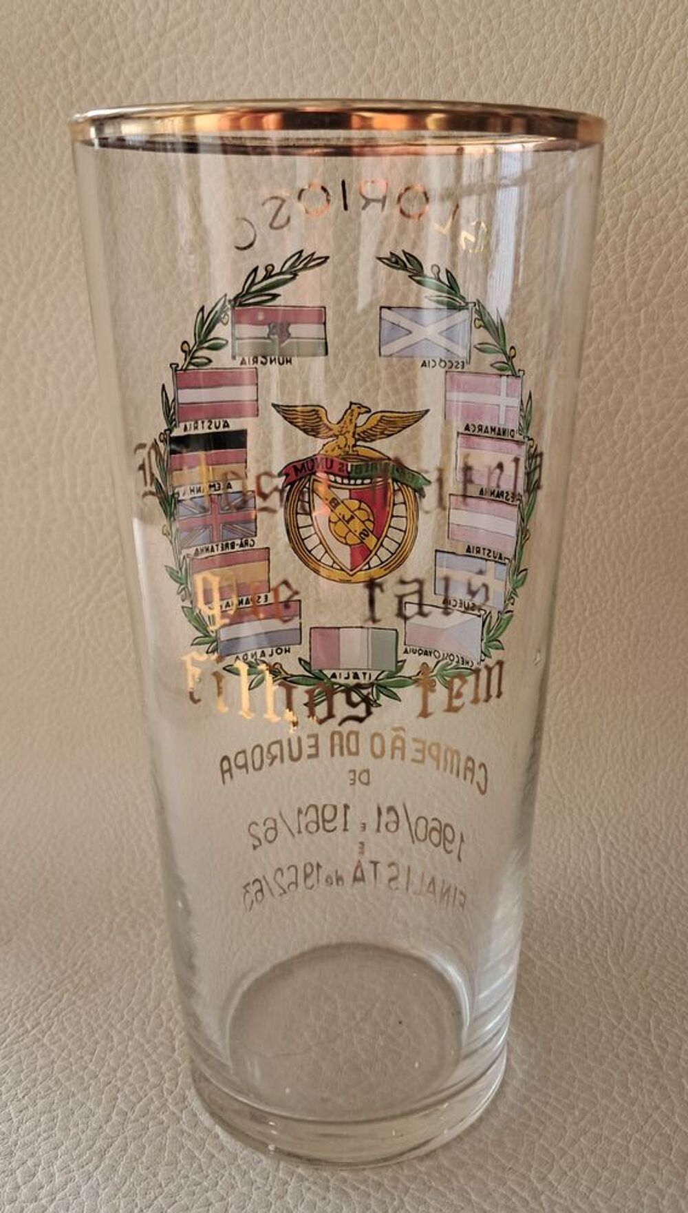 Verre vintage du SLB Benfica vintage, &acirc;g&eacute; de 64 ans 