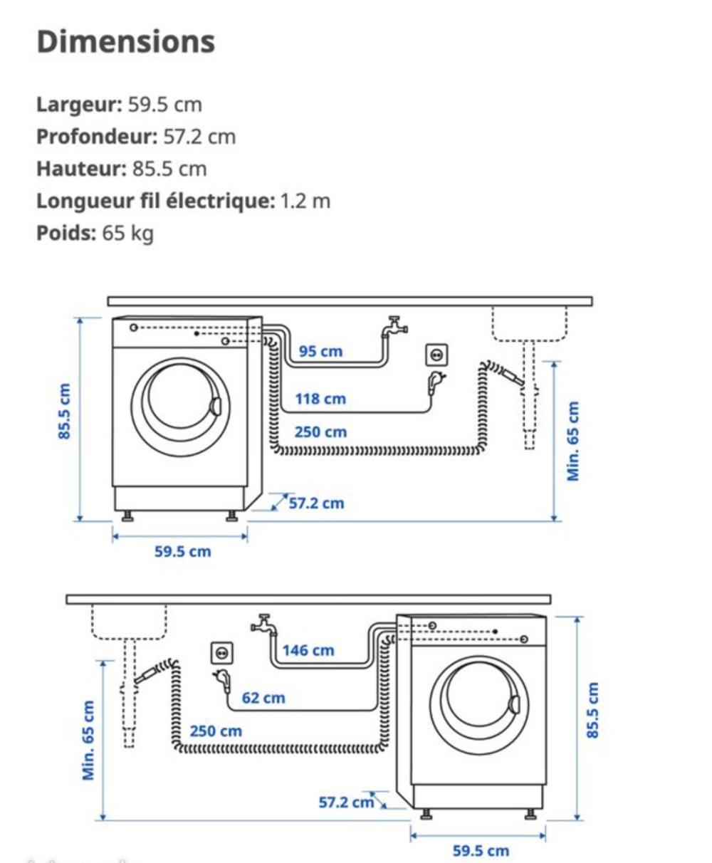 Lave-linge UDDARP IKEA Electroménager