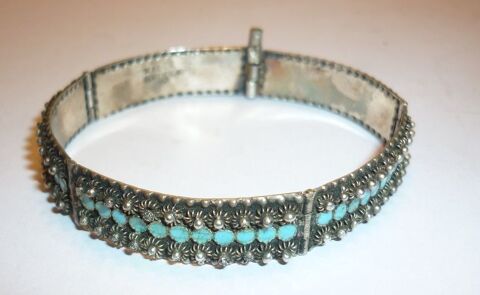 BRACELET vintage argent MADE GREECE 950 articulé 5 segments 30 Loivre (51)