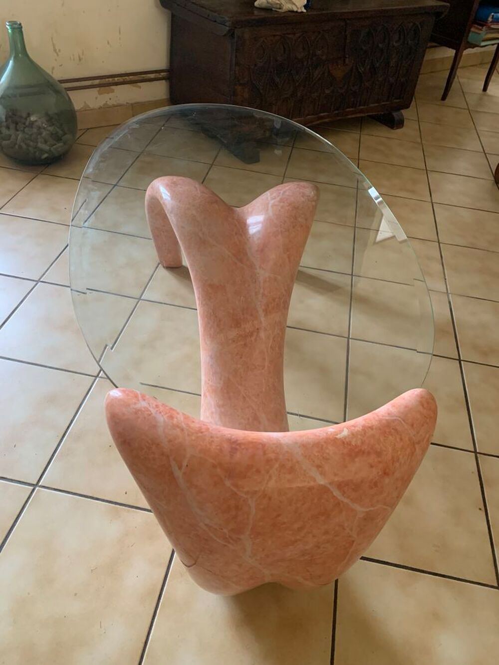 Table basse contemporaine en verre Meubles