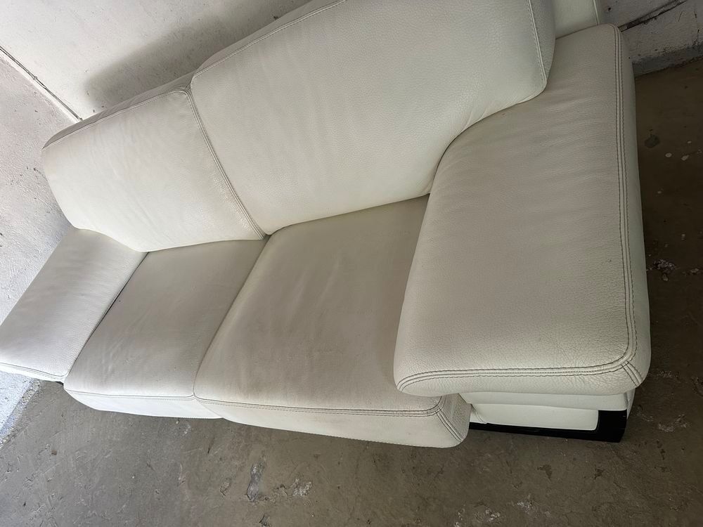 Canap&eacute; cuir blanc Meubles
