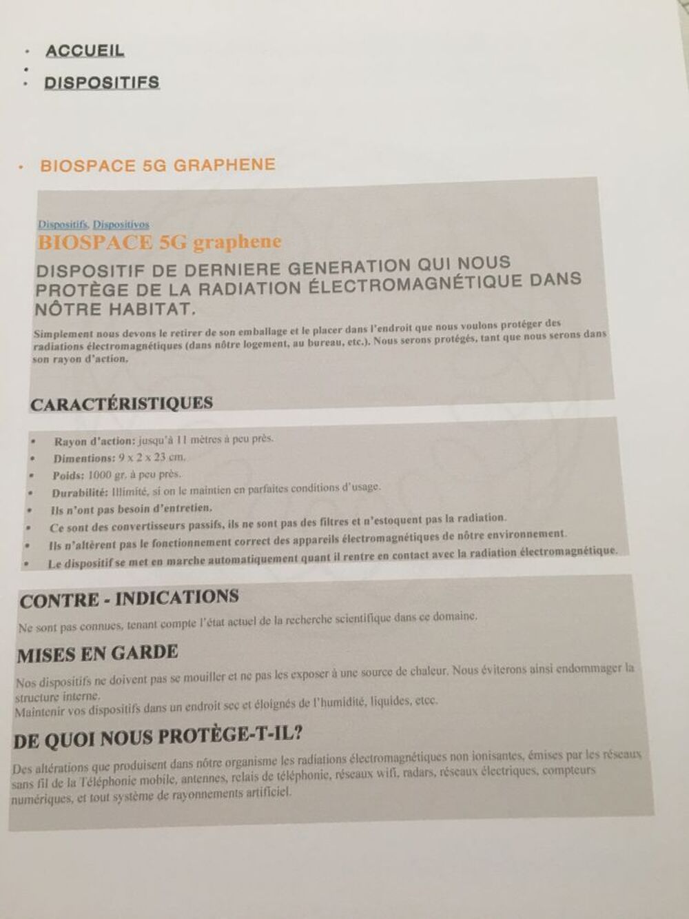 DISPOSITIF PROTEGE DES RAYONNEMENTS Matériel informatique