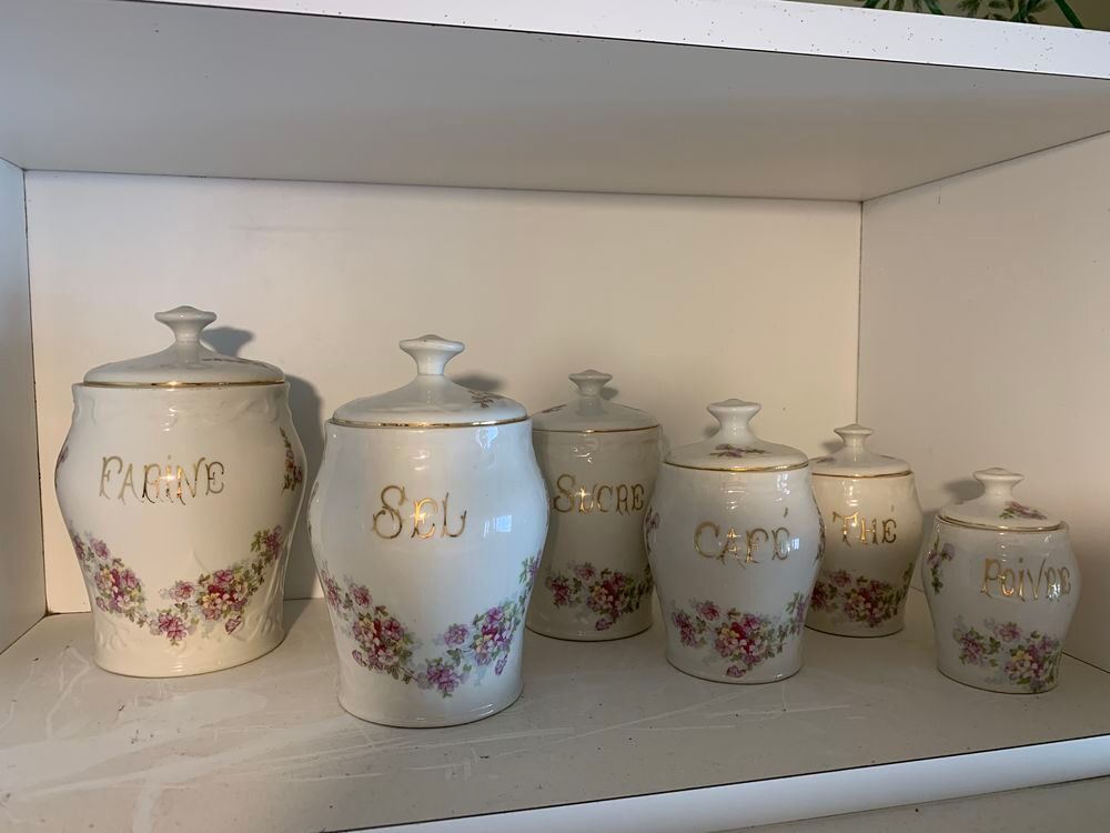 6 pots en faience Décoration