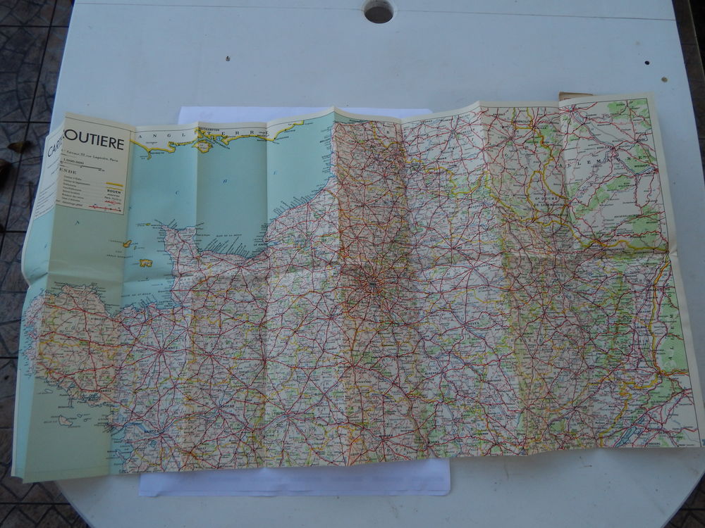 carte routi&egrave;re publicitaire DUCRETET -THOMSON 