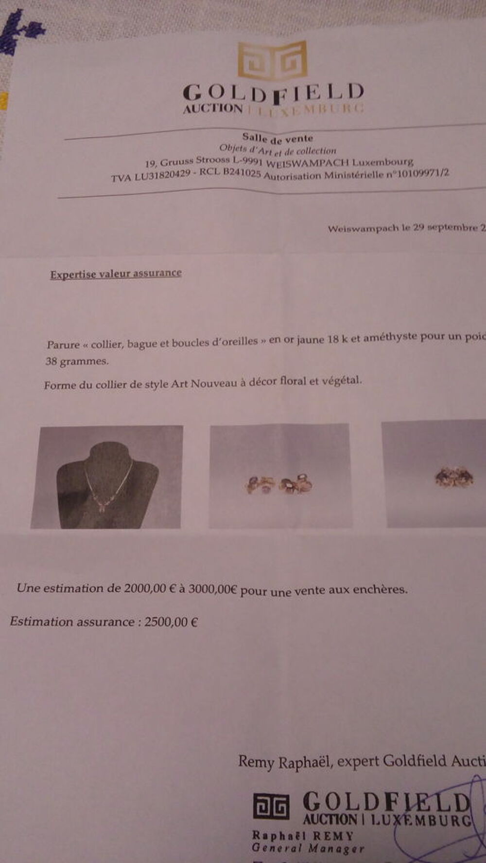 Cadeau cadeau No&euml;l pour votre bien aim&eacute;e superbe parure or Bijoux et montres