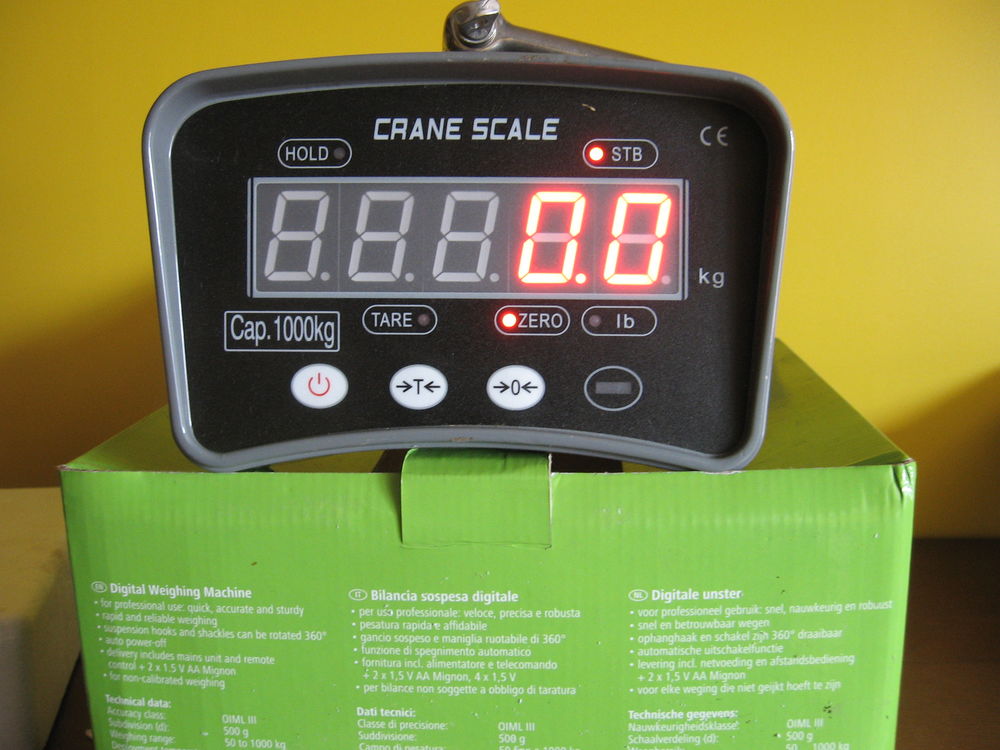 Peson num&eacute;rique DigiScale 1000 jusqu'&agrave; 1000 kg - Kerbl Bricolage