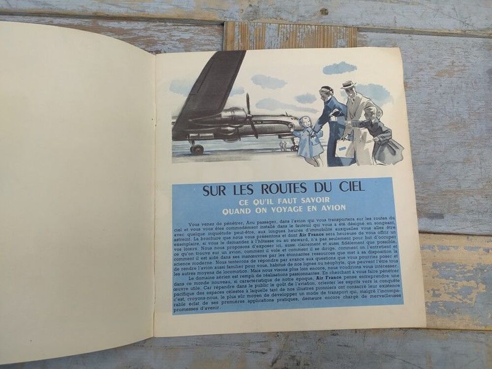 Brochure Air France sur les Routes du Ciel 1954
