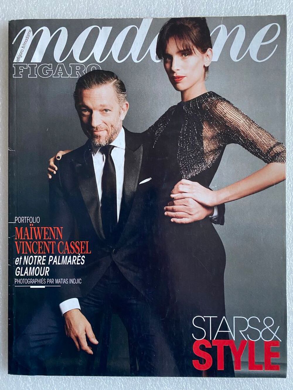 MADAME FIGARO N&deg;22028 5 JUIN 2015 VINCENT CASSEL &amp; MAIWENN/ Livres et BD