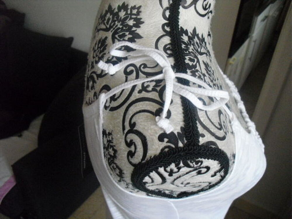 top blanc a motifs bretelles liens a nouer NEUF NAF NAF T S Vêtements
