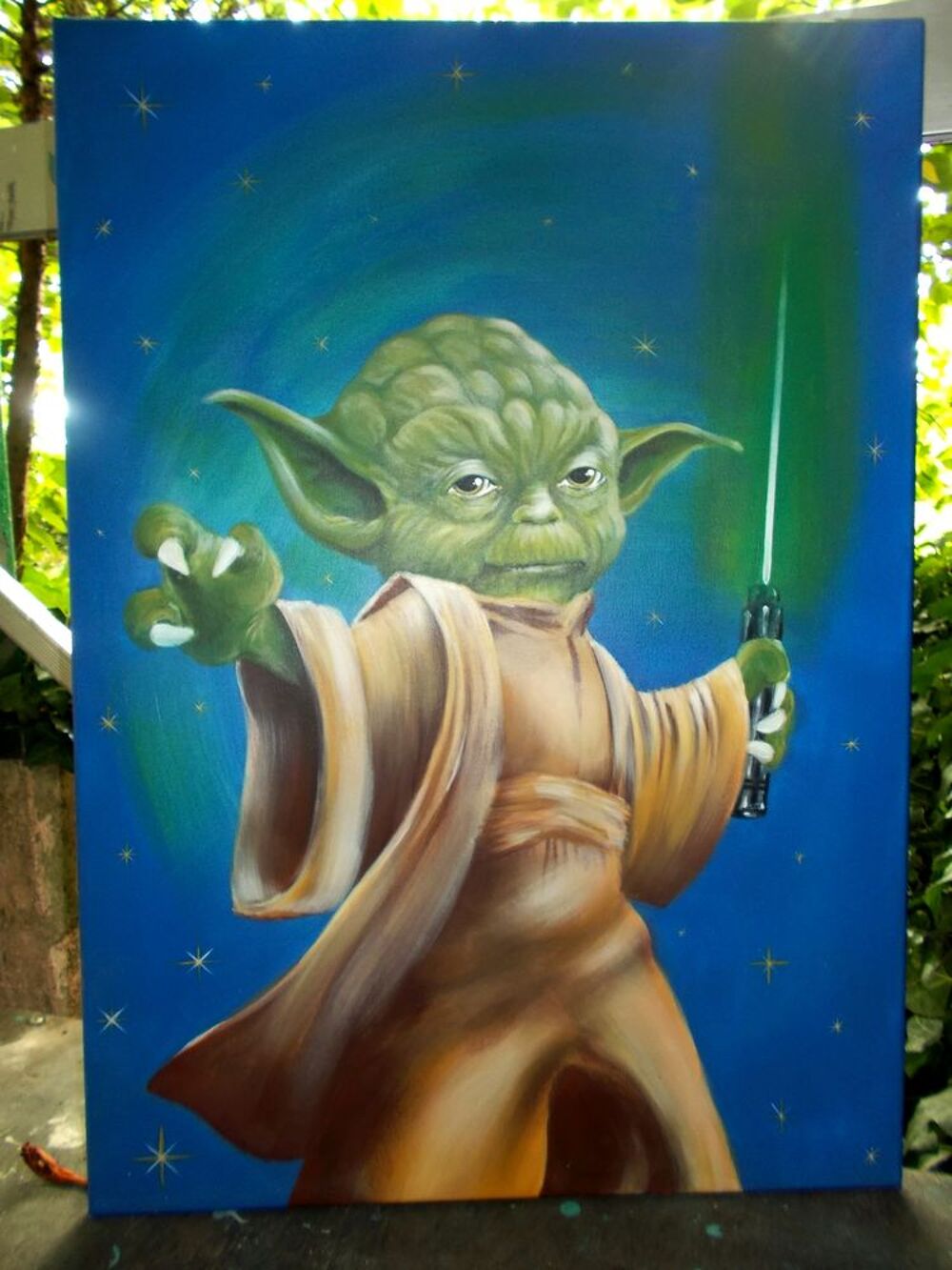 Tableau ma&icirc;tre yoda la guerre des &eacute;toiles Dcoration