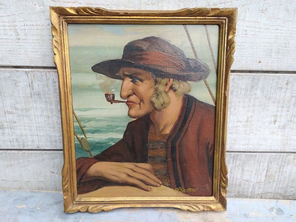Tableaux Portraits Bretons habits Tradition Sign&eacute; A. Coudert Décoration