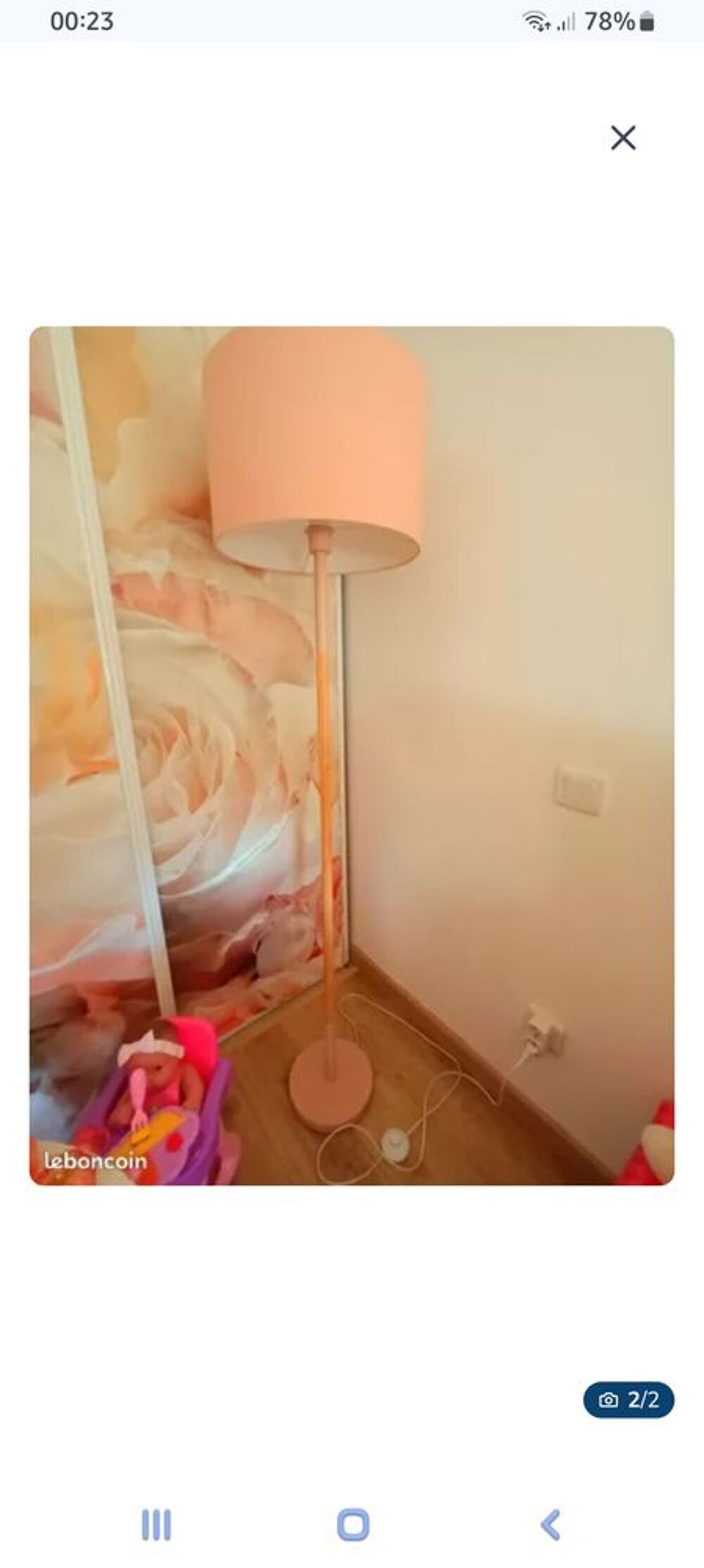 Lampadaire rose Mobilier enfants
