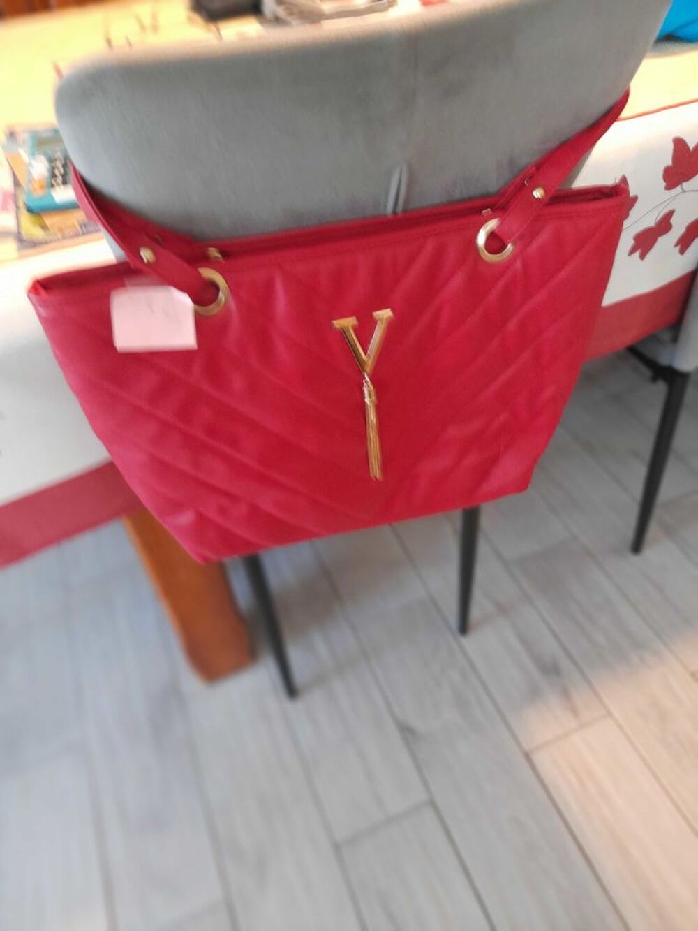 grand sac &agrave; main fourr&eacute; tout Maroquinerie