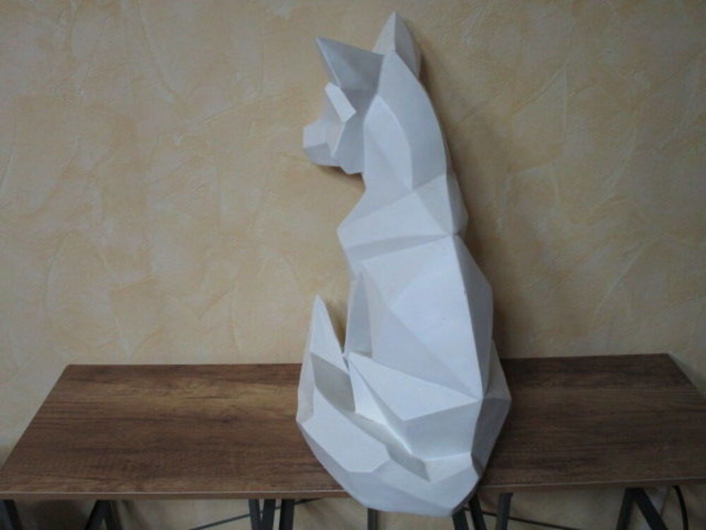 GRANDE STATUE LOUP BLANC Décoration