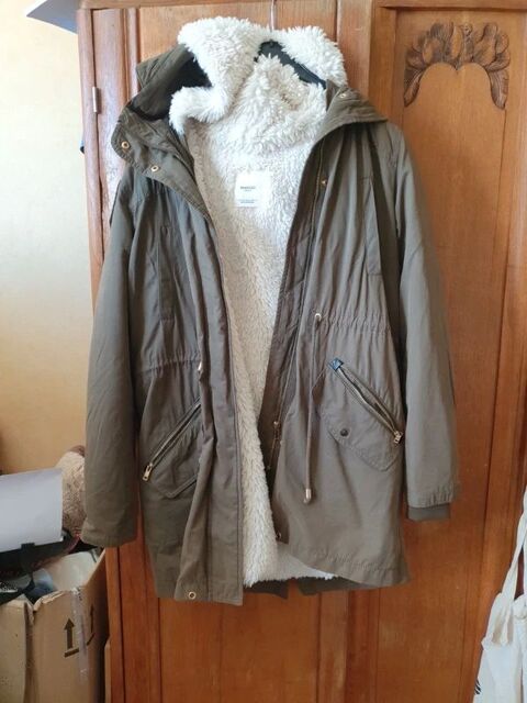Manteau Parka Mango khaki Taille M Sansac-de-Marmiesse (15)