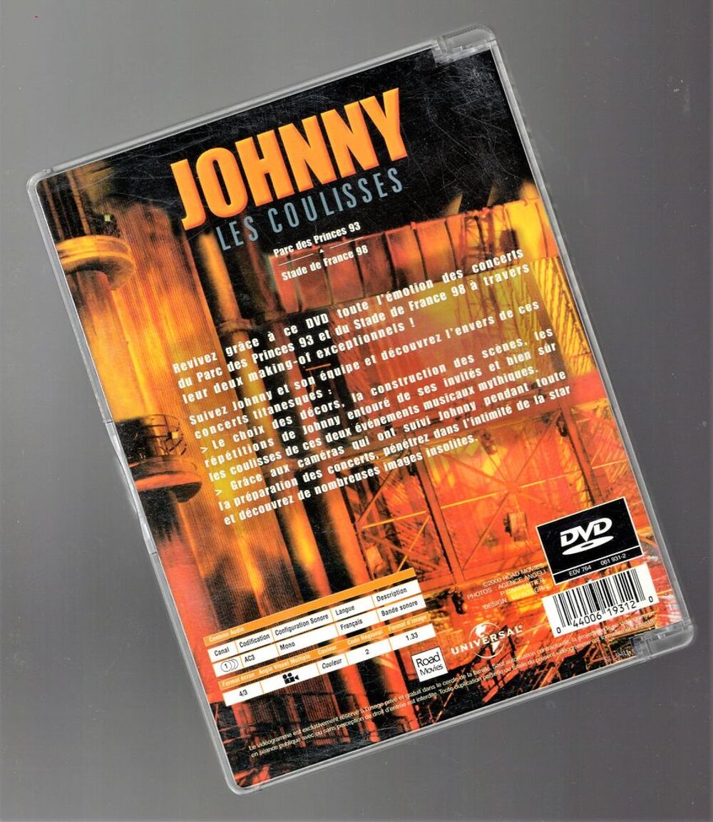 Johnny HALLYDAY : Les coulisses - Parc des Princes 93 DVD et blu-ray