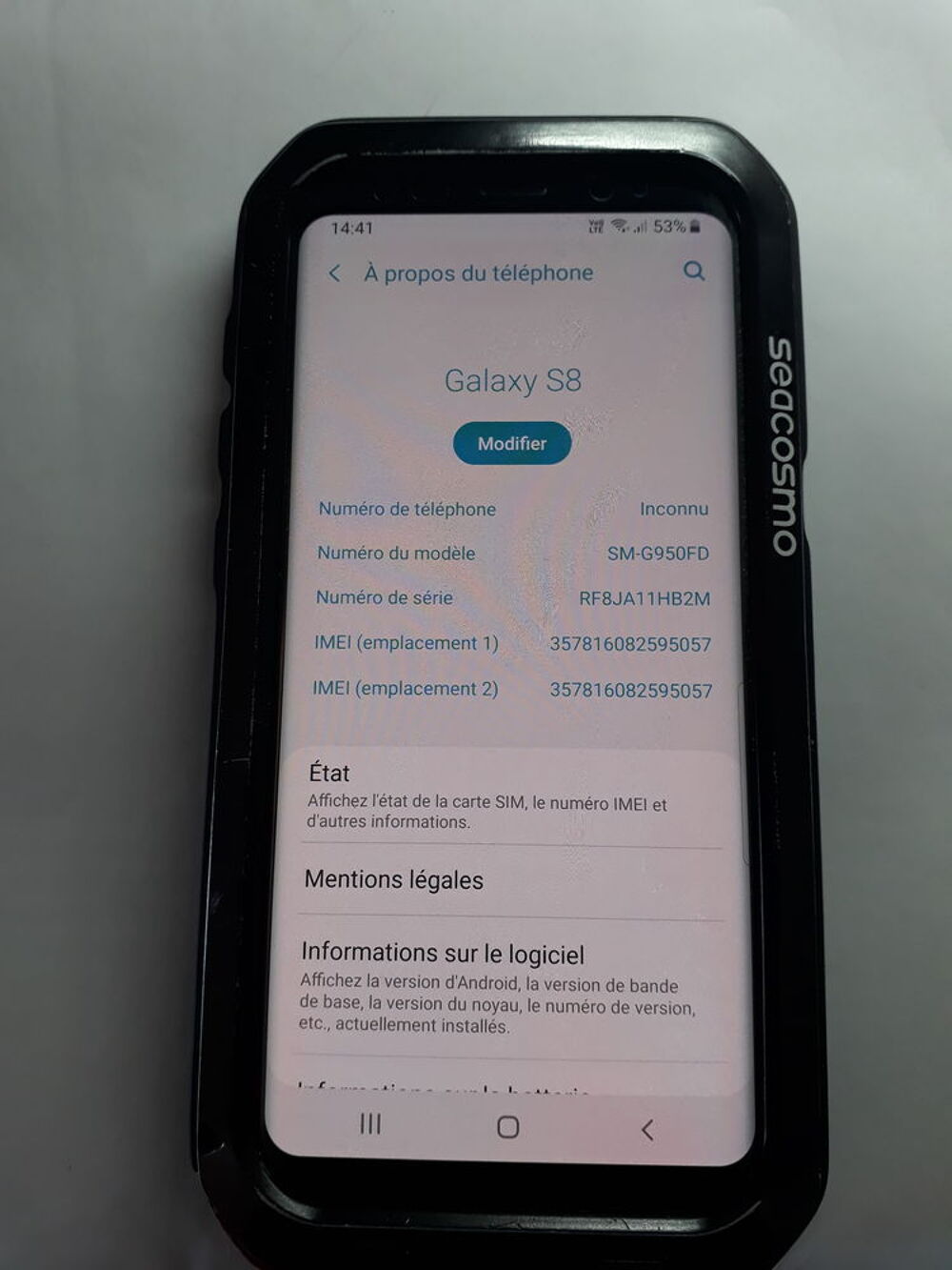 Samsung Galaxy S8 gris Orchid&eacute;e Téléphones et tablettes