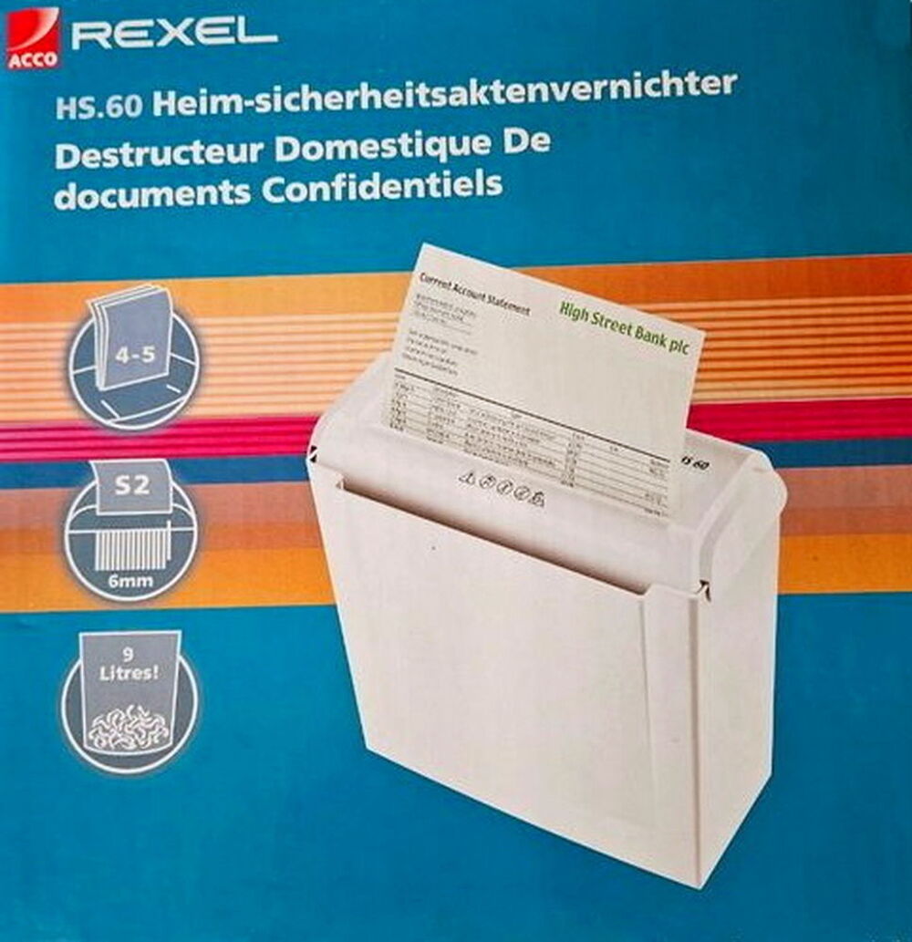 Destructeur de Documents Rexel HS.60 + Matériel informatique