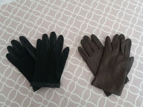 Lot de 2 paires de gants en cuir 10 Préfailles (44)