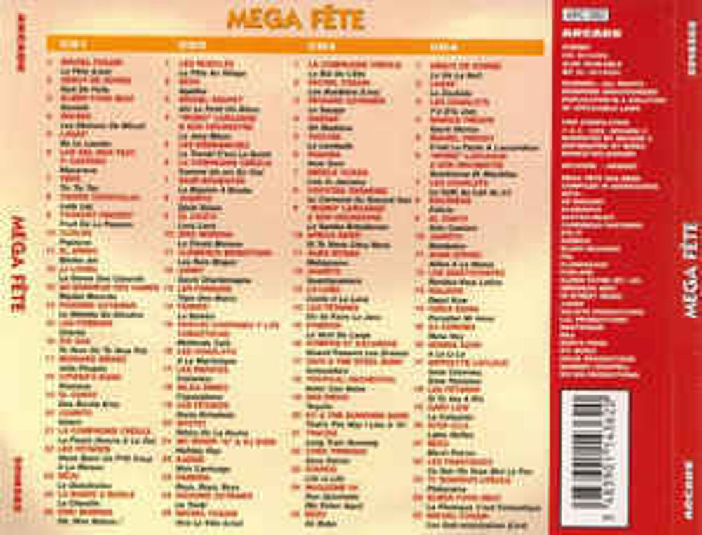 coffret 4 cd Mega F&ecirc;te (etat neuf) CD et vinyles