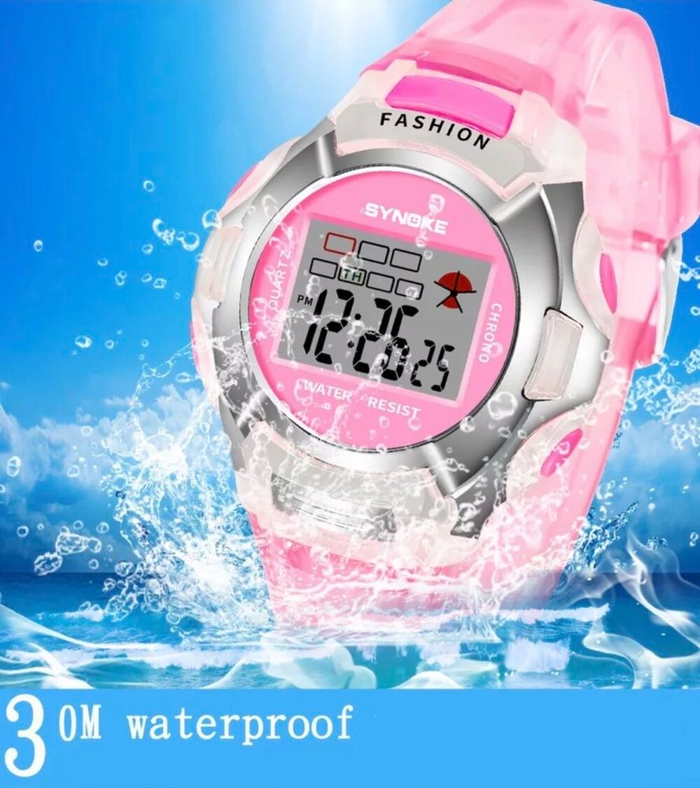 NEUF. Montre enfant. Alarme, date, Led. Fille ou gar&ccedil;on. Bijoux et montres