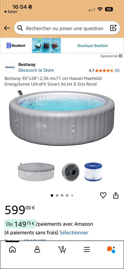 Jacuzzi bestway 6/8 places 450 Thouars (79)
