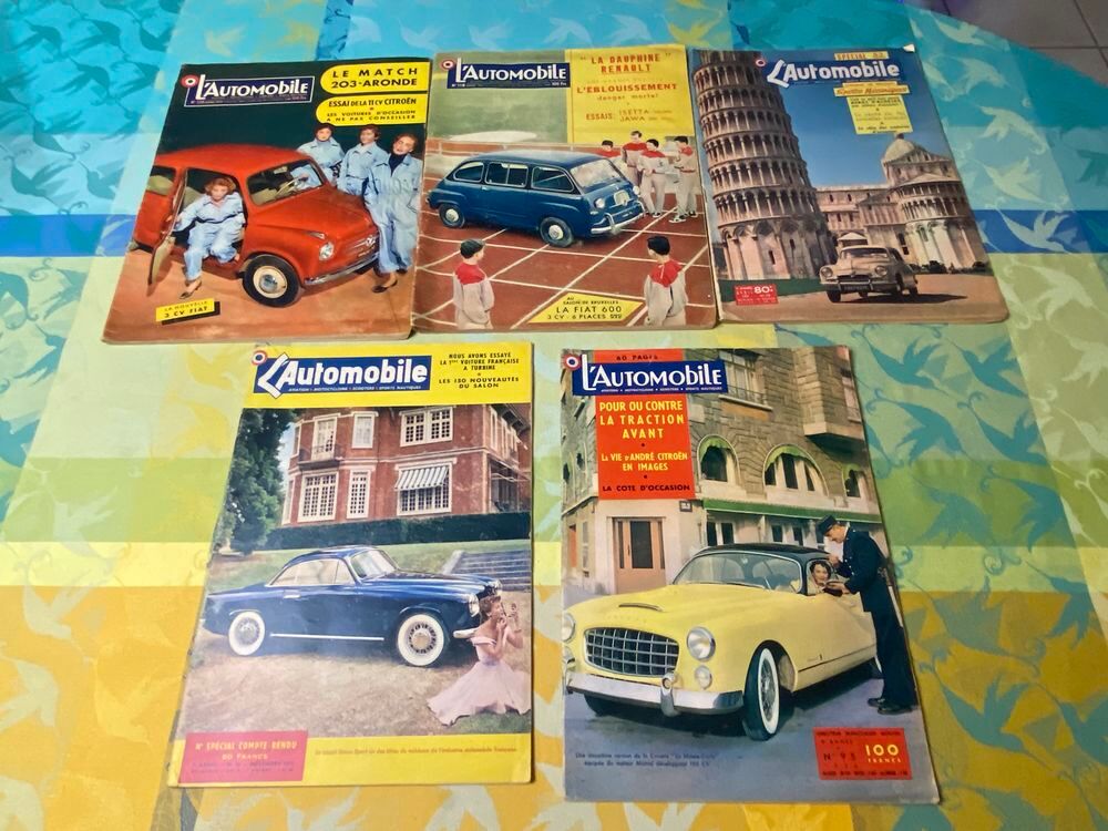 L'Automobile ann&eacute;es 50 - 9 revues Livres et BD