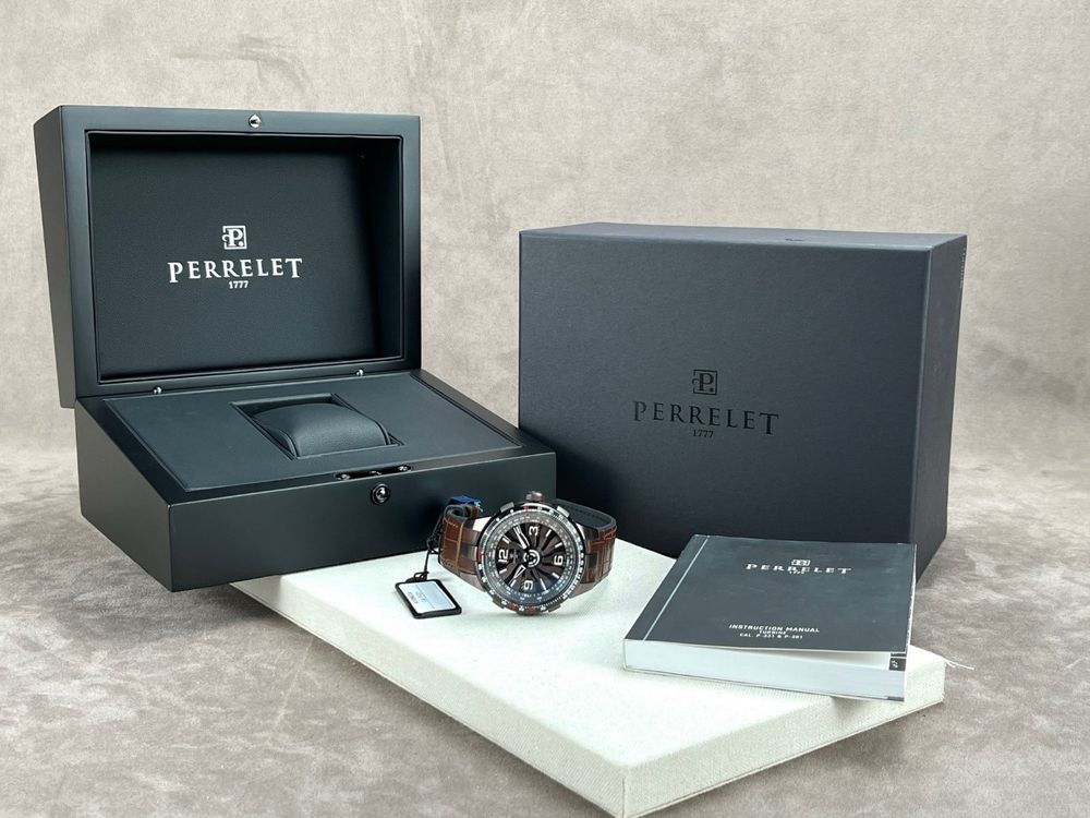 Montre Suisse Perrelet Turbine Pilot Dual Crown Bijoux et montres