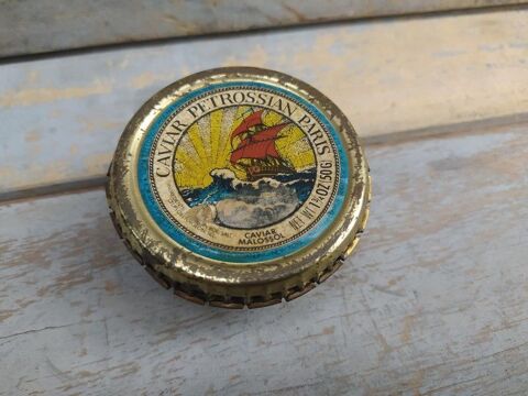 Ancienne Boite Publicitaire Caviar Petrossian Paris Malossol 0 Loches (37)