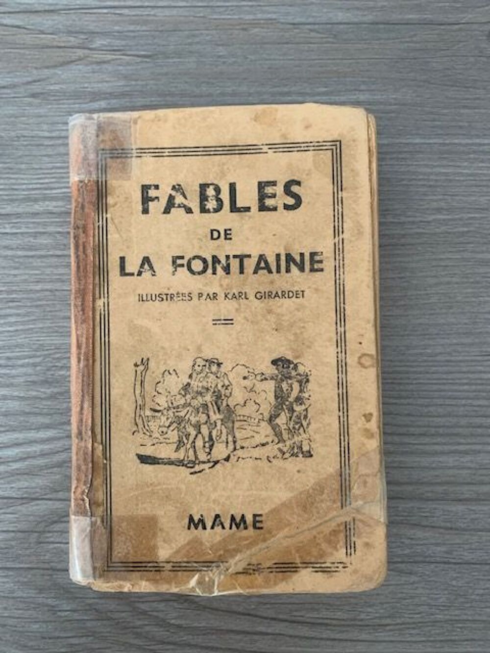 Livre vintage : FABLES DE LA FONTAINE Format 9x14 