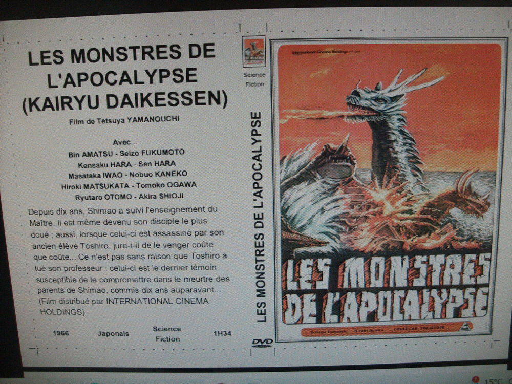 Rare film : " Les monstres de l apocalypse " DVD et blu-ray