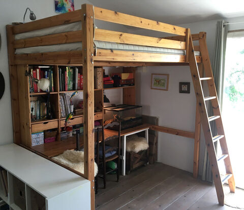 Lit mezzanine IKEA STOR PIN en bois pour 2 personnes 0 Aix-en-Provence (13)